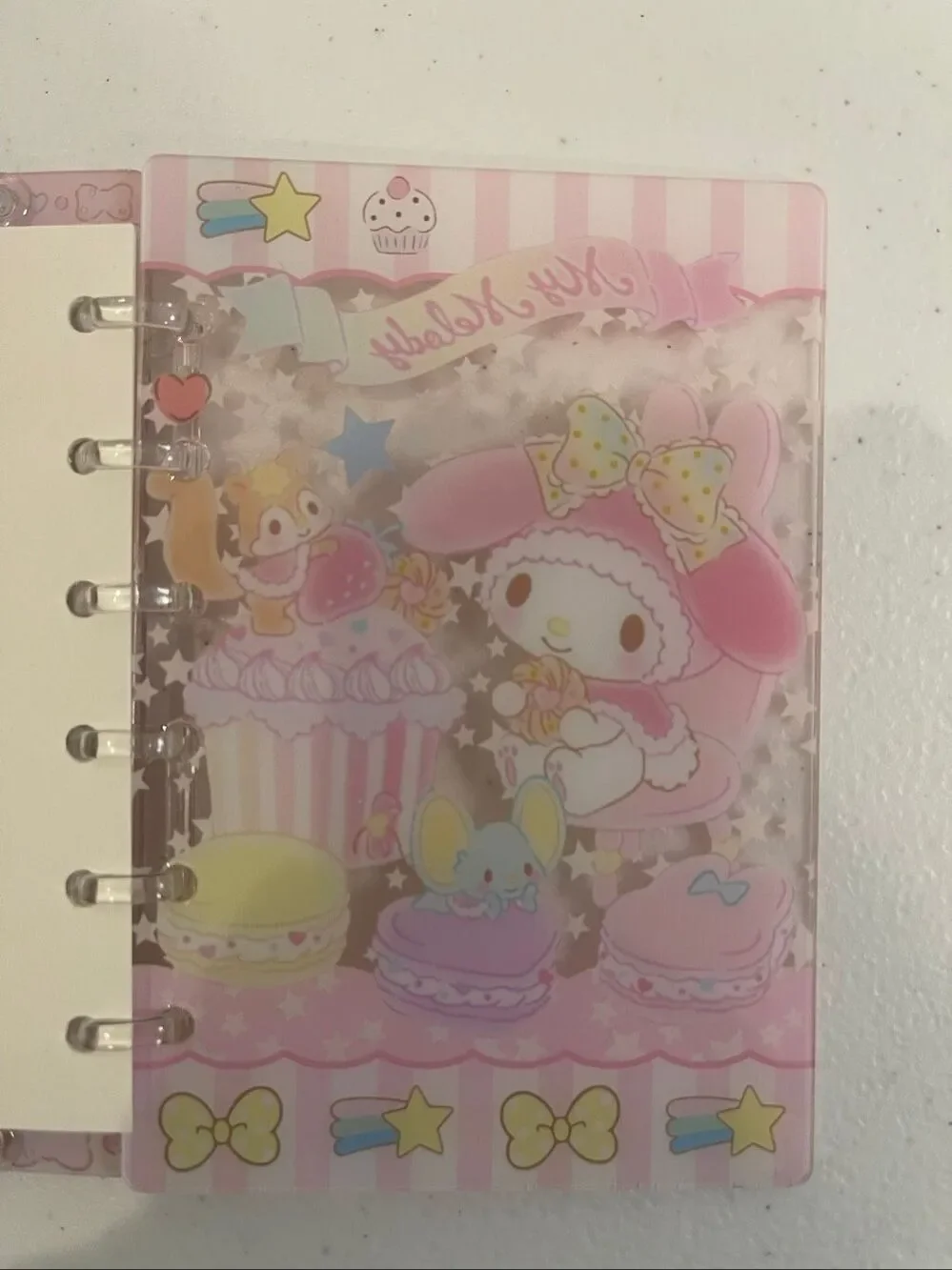 My Melody Acrylic Shaker notebook and pen